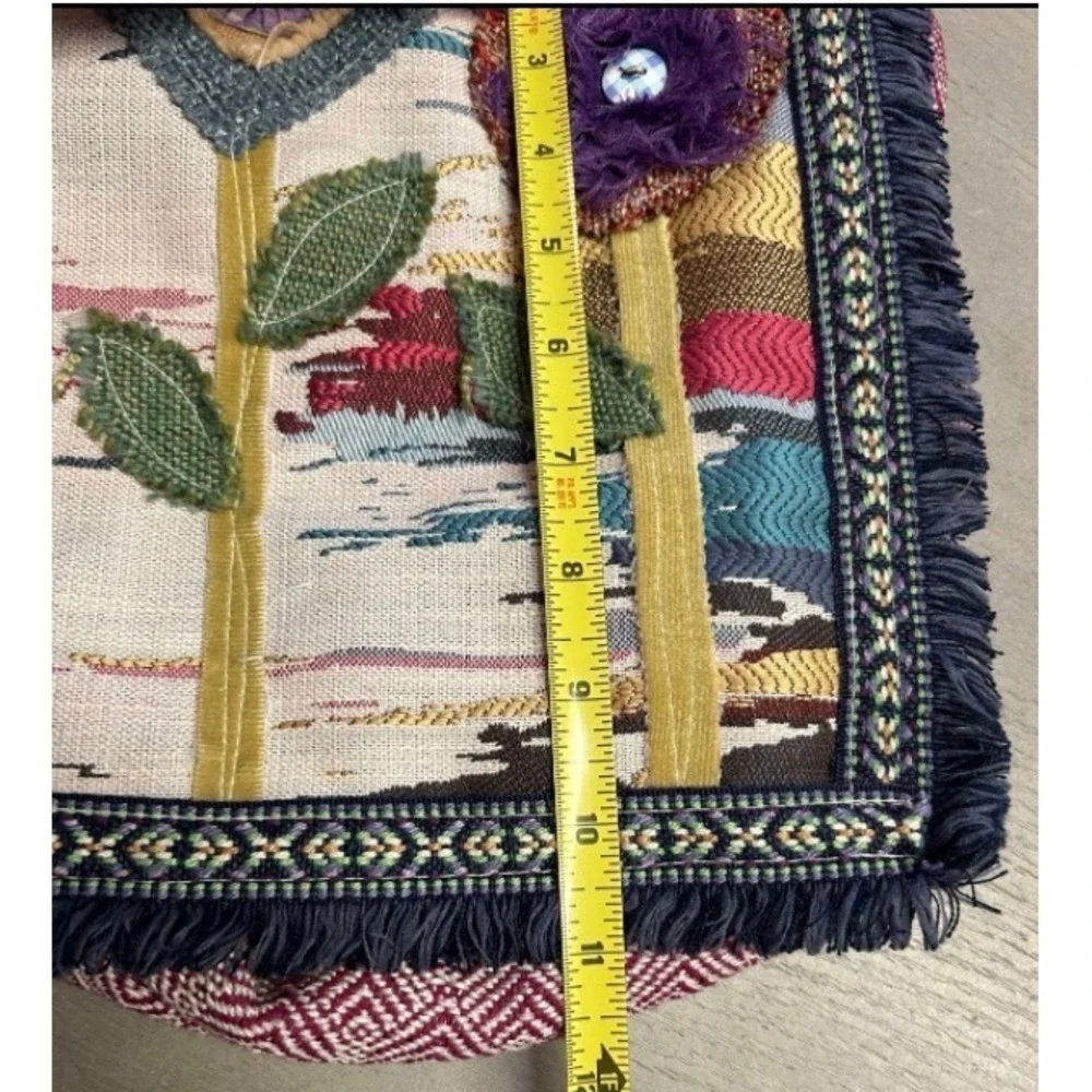 Funky Mae Handmade Boho Tapestry Bag OOAK Crossbody Scarf Strap Made in Italy